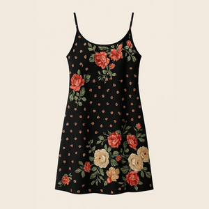 Xhilaration Black and Red Spaghetti Strap Slip dress Sundress